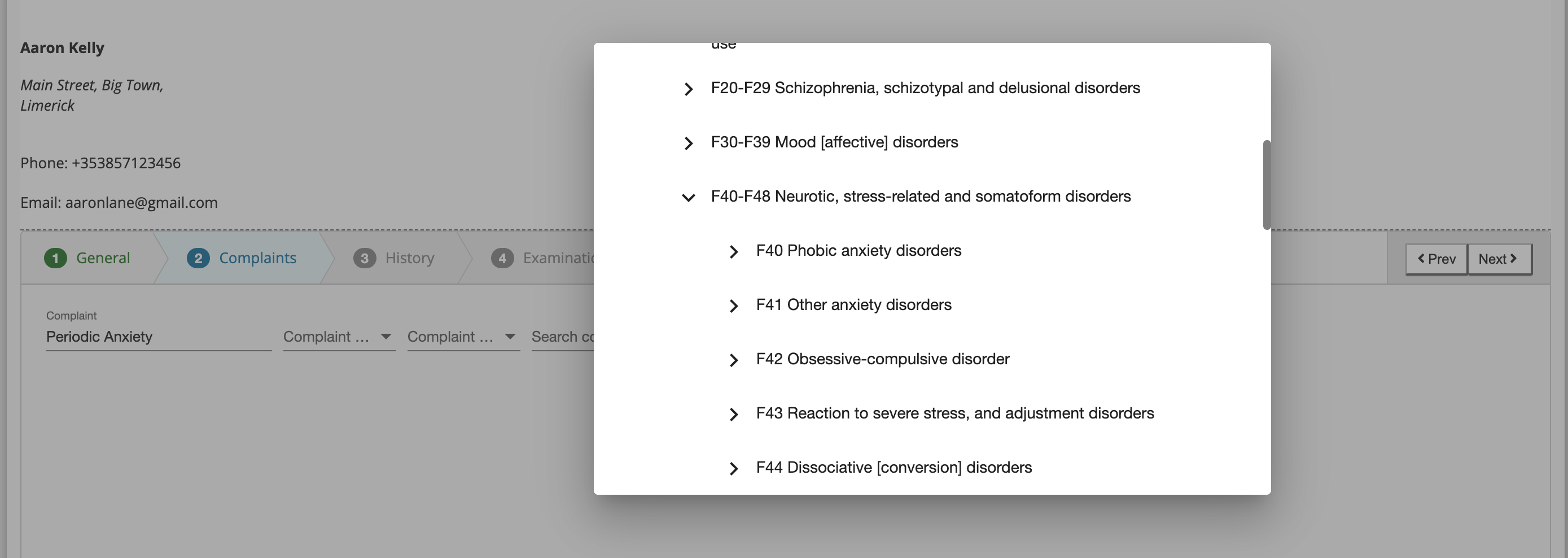 ICD-10-Modal